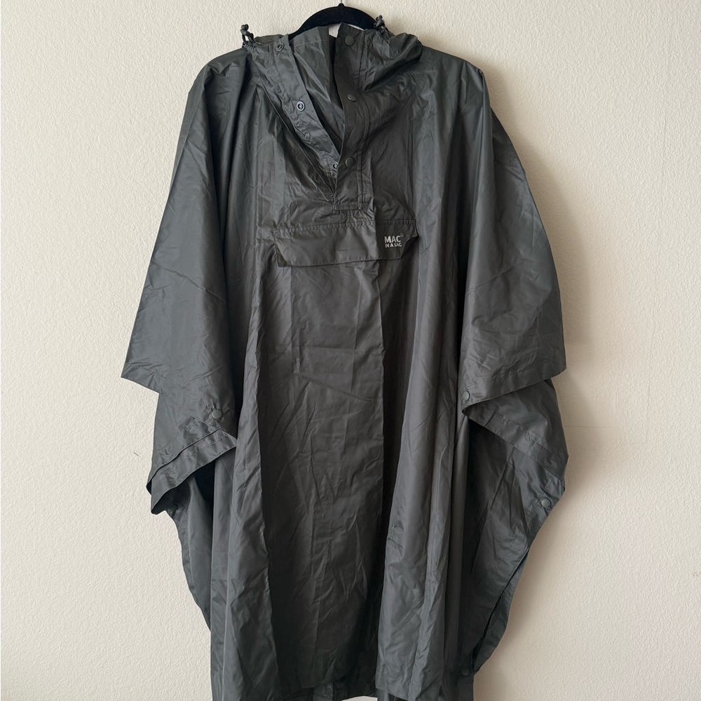Mac in a Sac Gray Rain Poncho